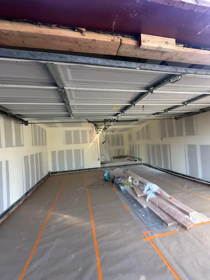 Commercial build-out during surface preparation