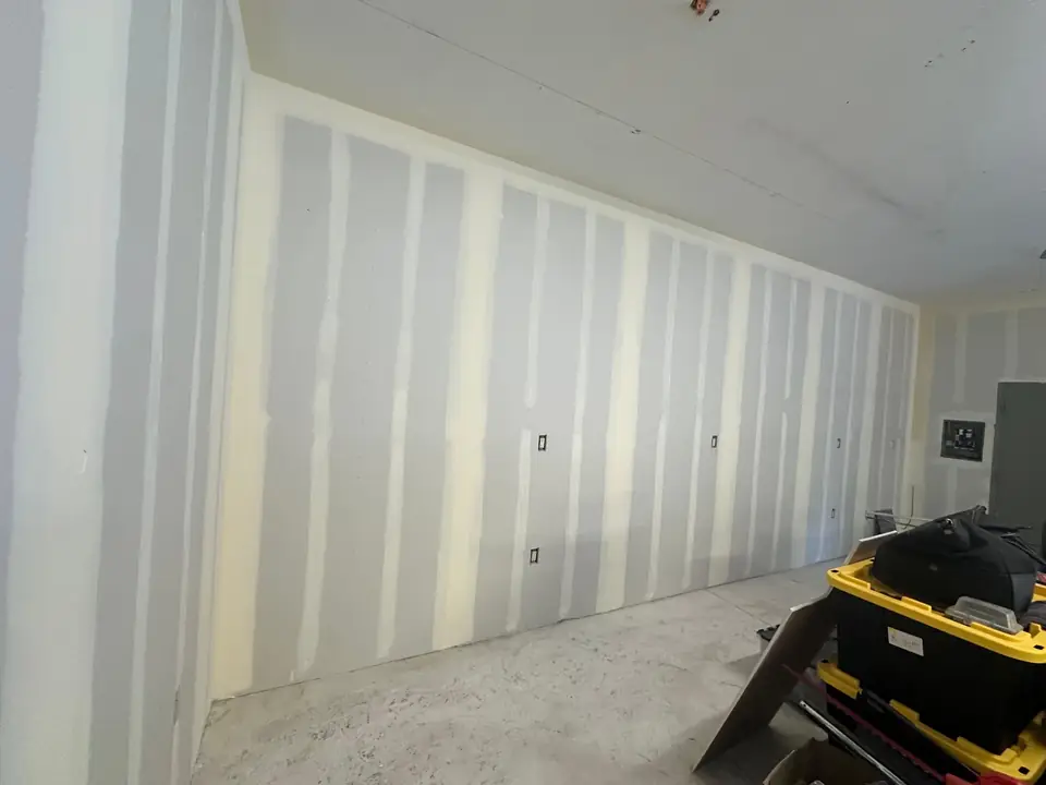 Smooth level five drywall finish ready for primer