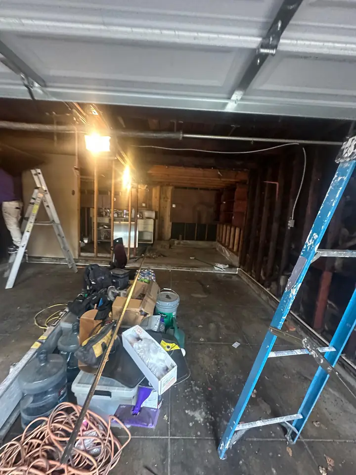 Before: Garage conversion.